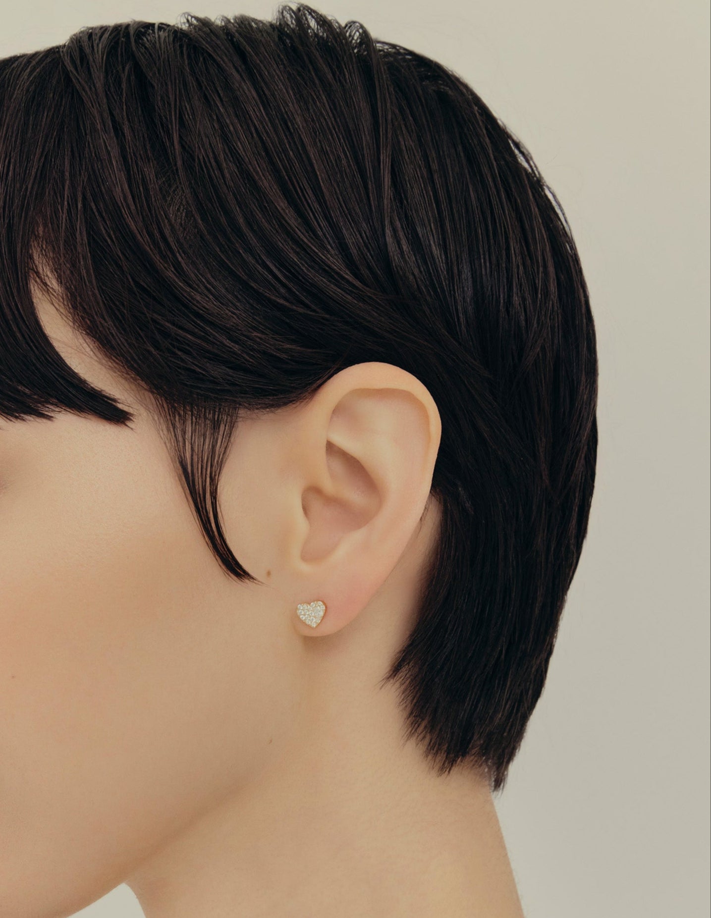 PAVE TEARHEART EARRING