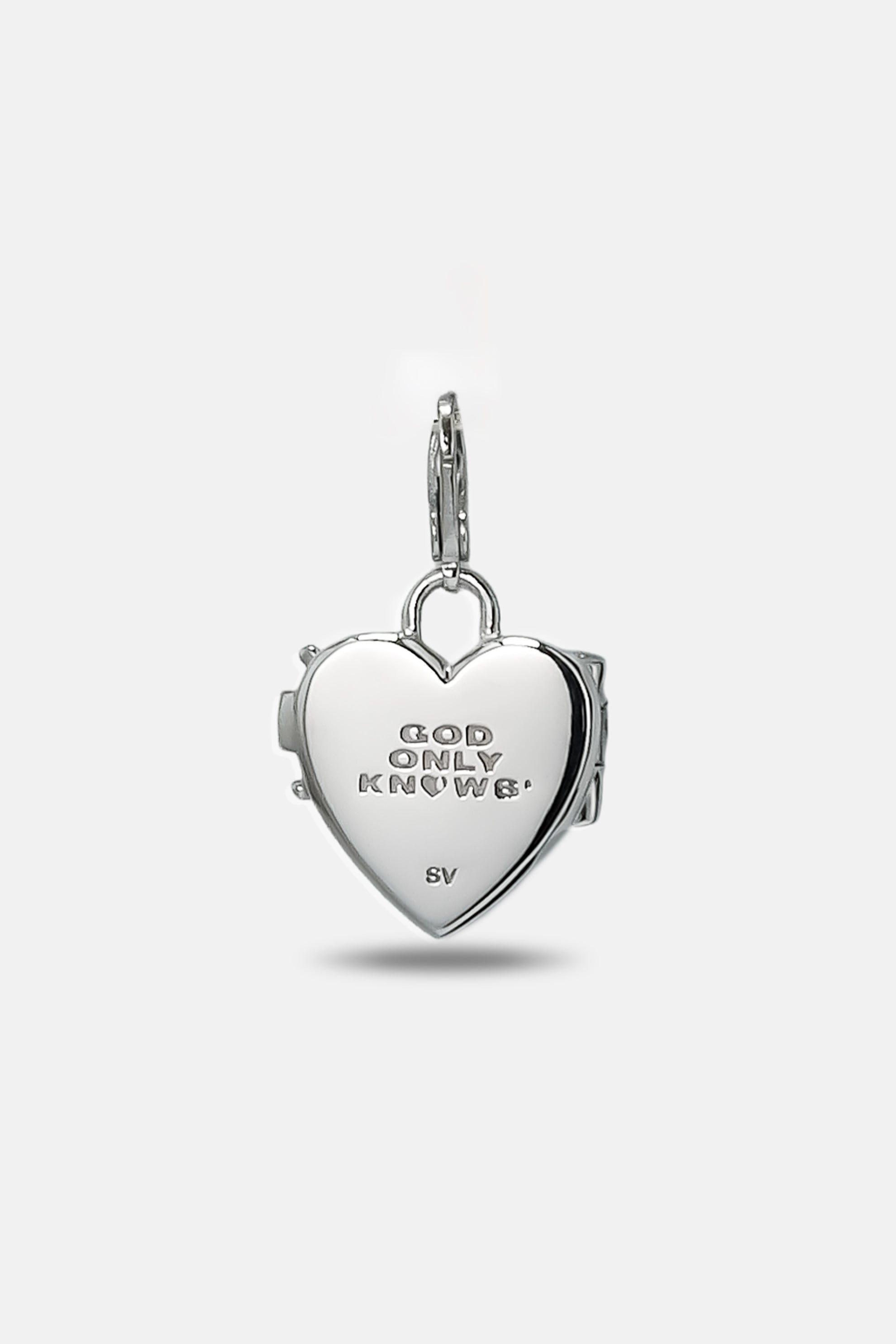 CUSTOM SILVER CHARM – GOD ONLY KNOWS