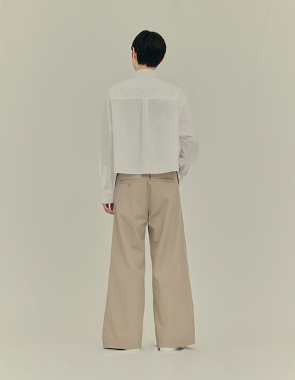 CROPPED PLAIN SHIRT