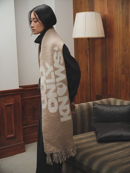 SIGNATURE LOGO WOOL SCARF