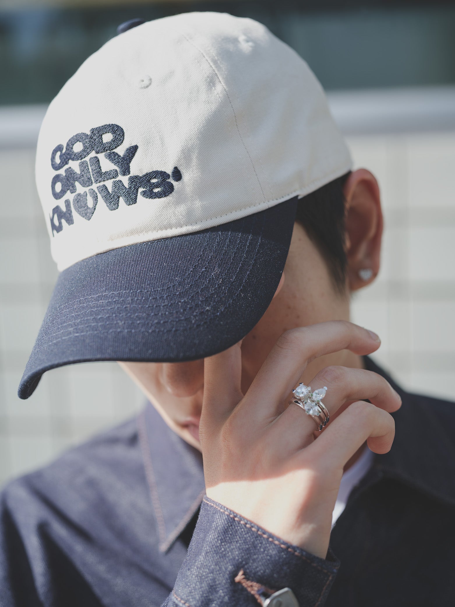 岩田剛典 GOD ONLY KNOWS LOGO CAP NAVY GOD ONLY KNOWS ONLINE STORE