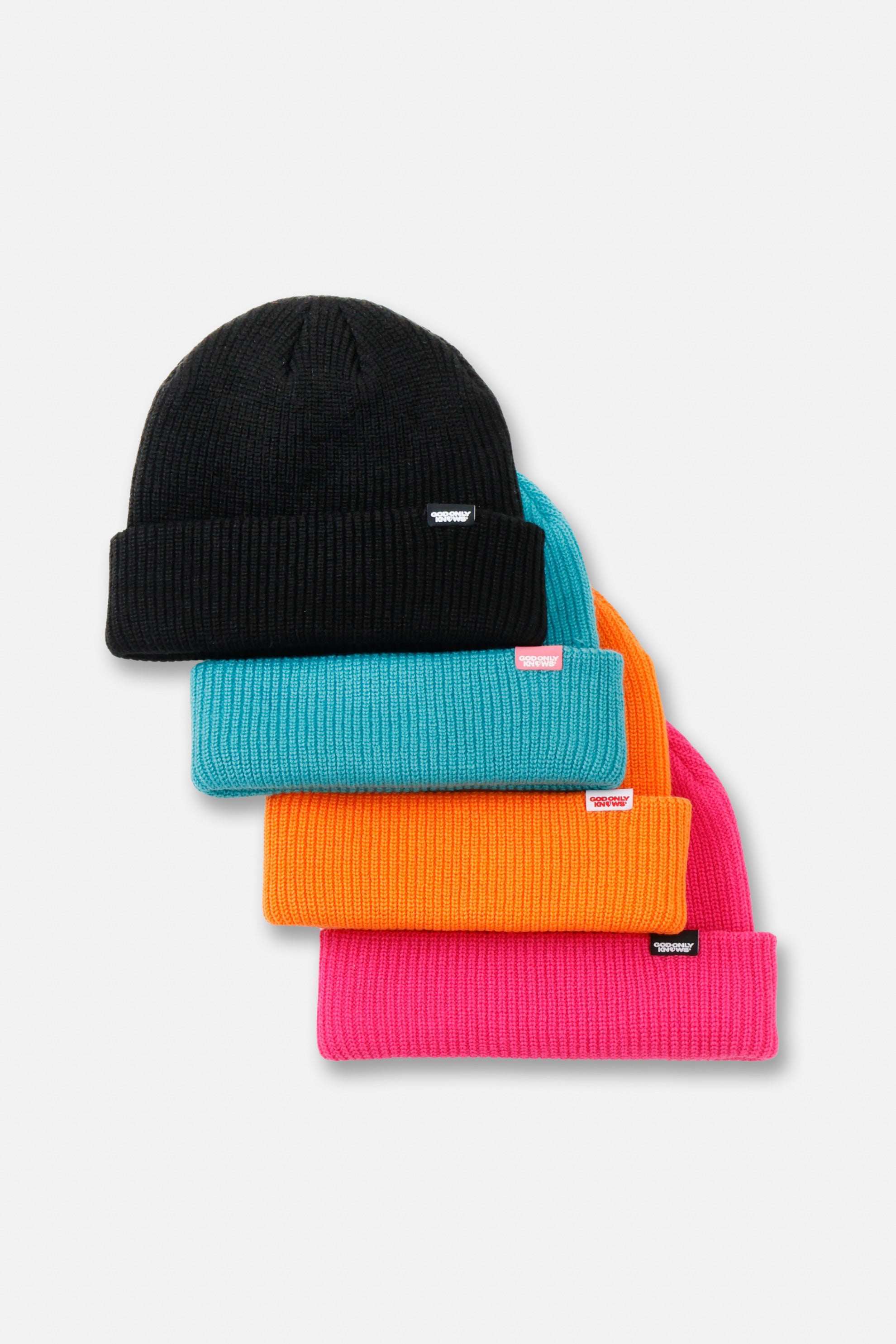 RIB KNIT BEANIE – GOD ONLY KNOWS
