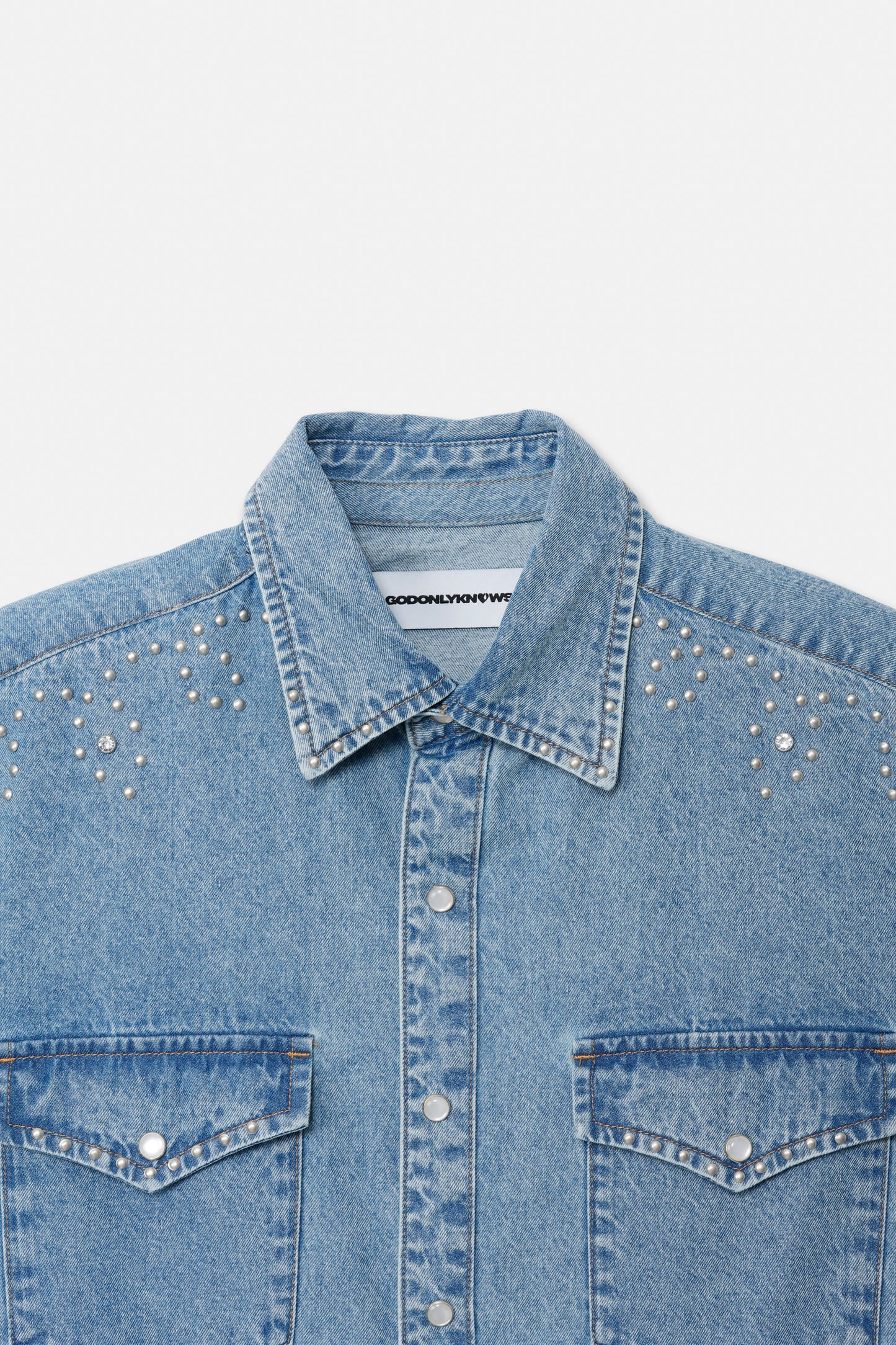 STUDS WESTERN DENIM SHIRT