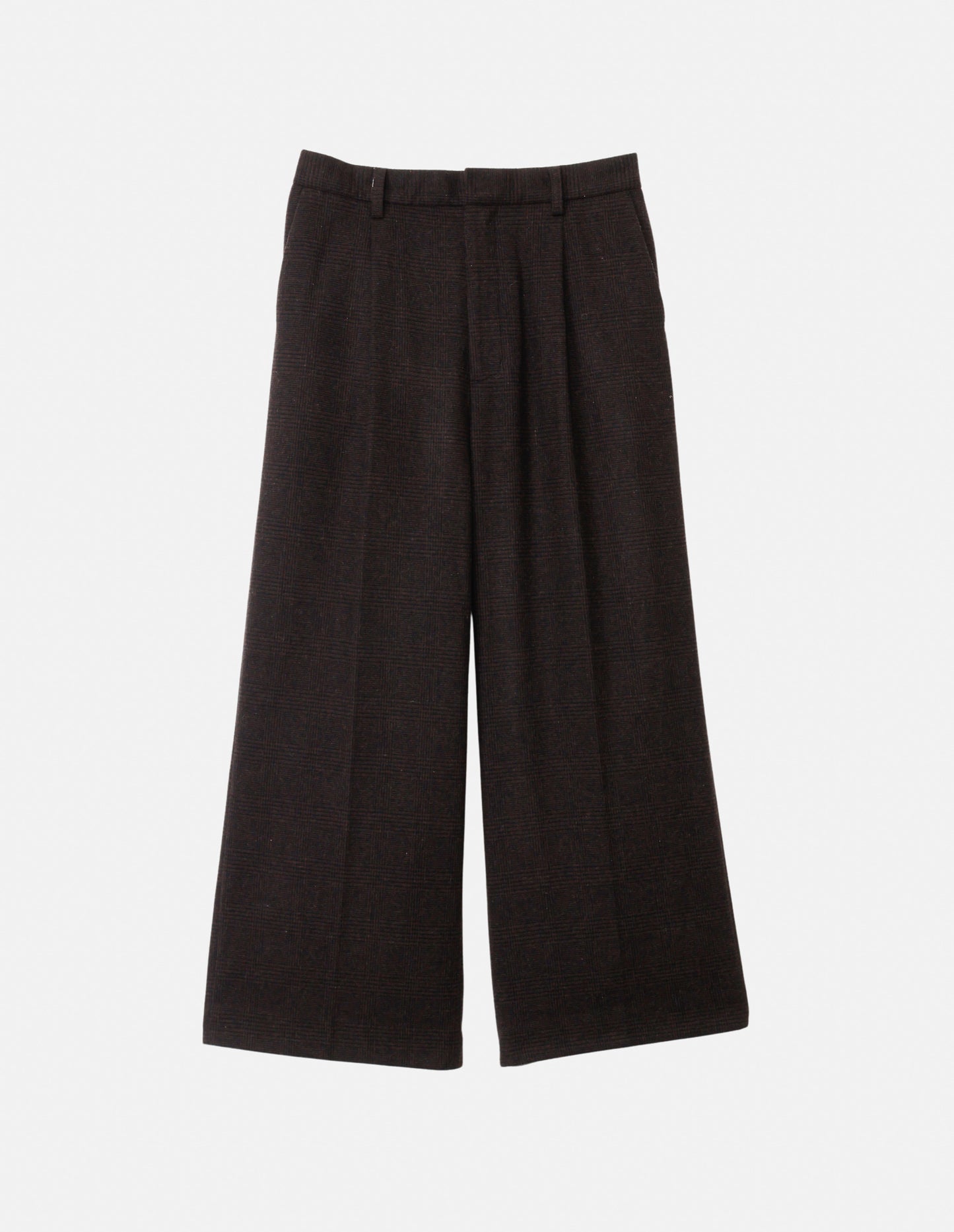 WOOL WIDE TUCK SLACKS