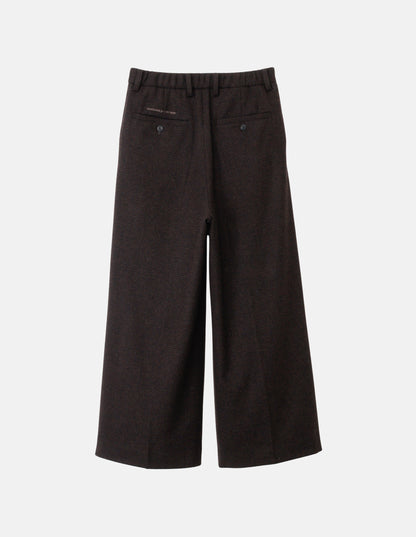 WOOL WIDE TUCK SLACKS