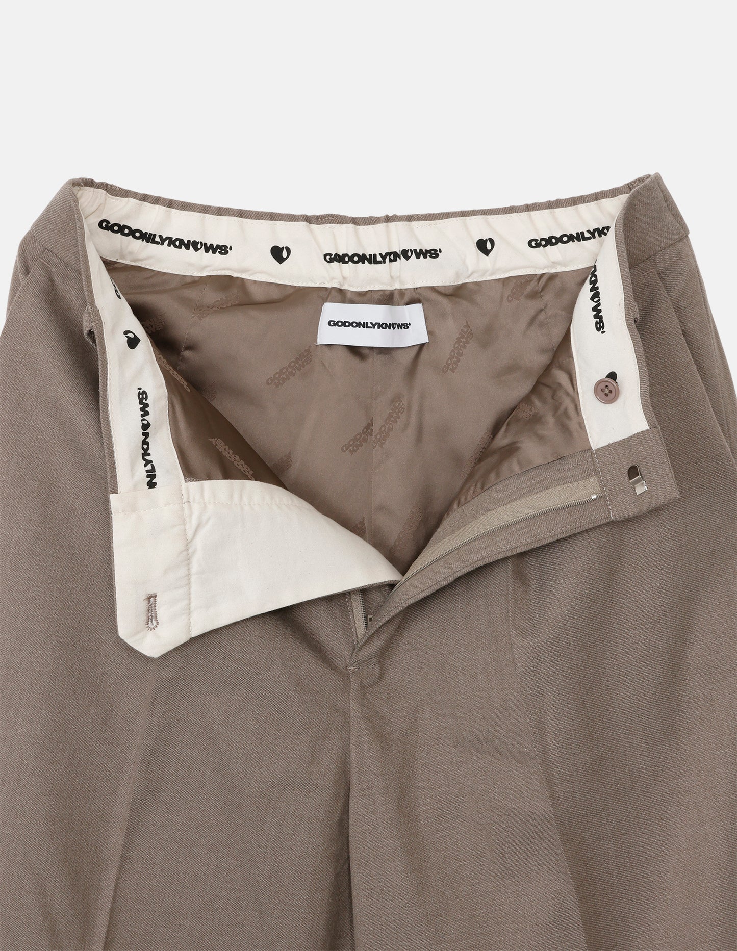 WOOL WIDE TUCK SLACKS