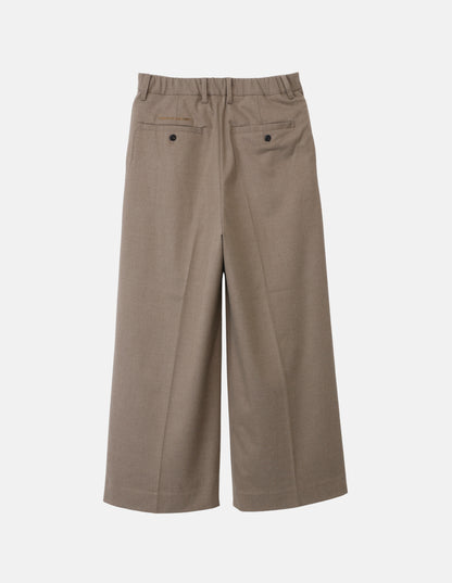 WOOL WIDE TUCK SLACKS