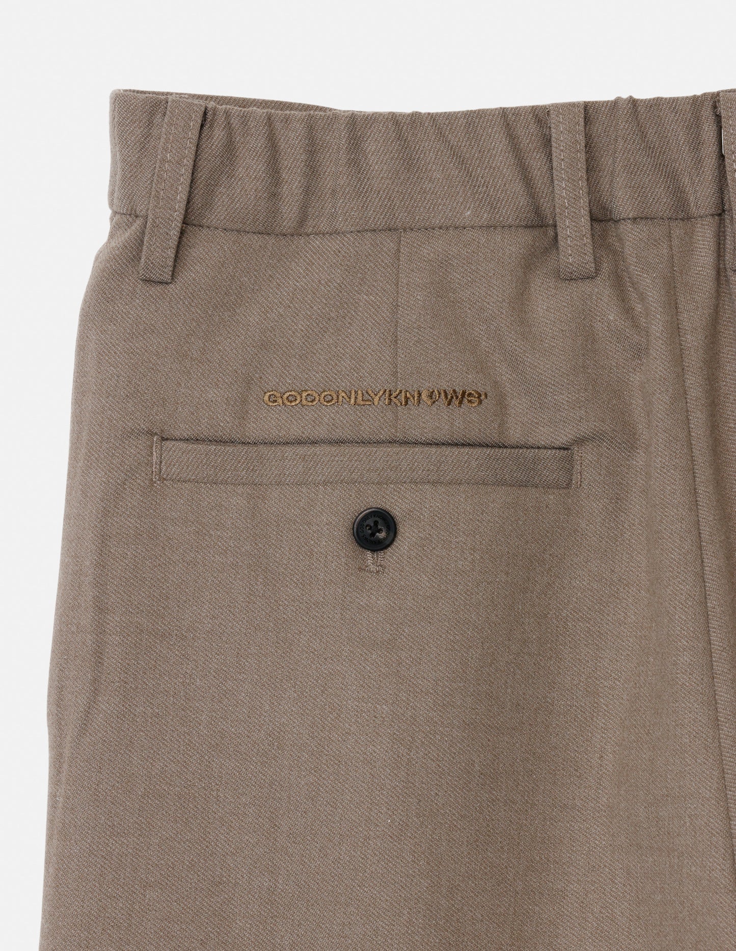 WOOL WIDE TUCK SLACKS