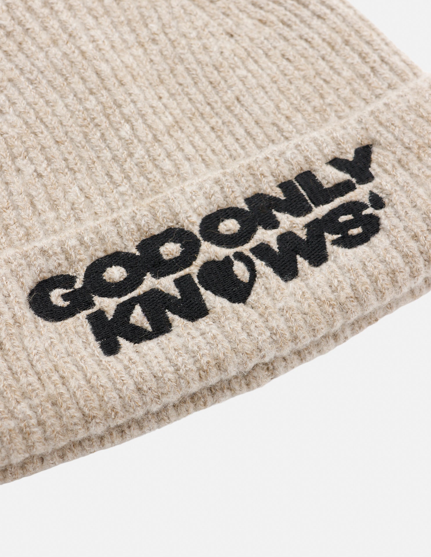 GOD ONLY KNOWS ニット帽 LOGO RIB BEANIE – GOD ONLY KNOWS