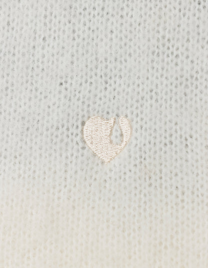 BACK LOGO MOHAIR CARDIGAN