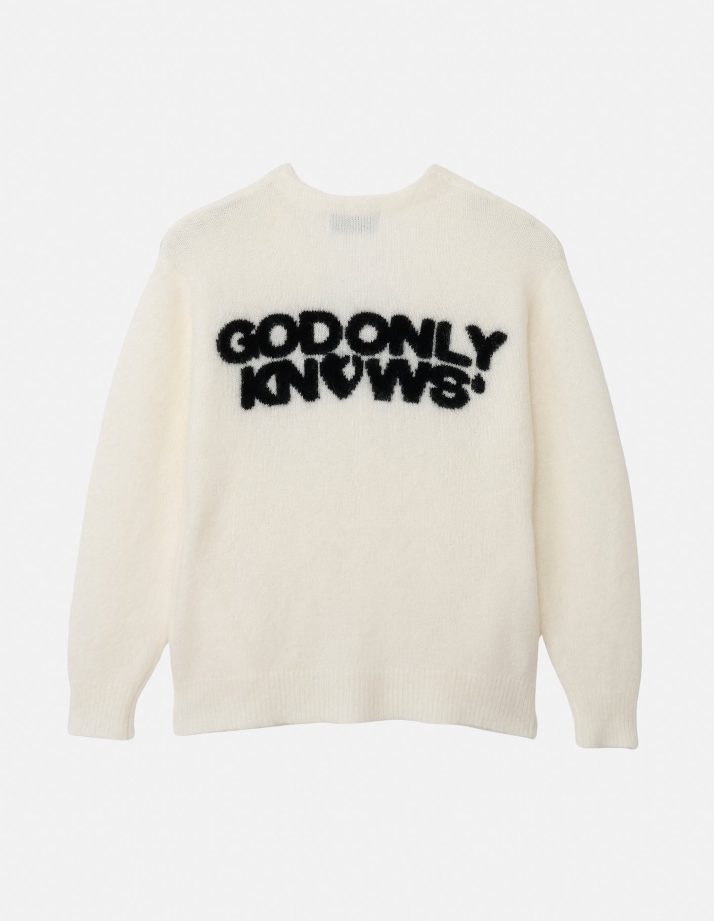 BACK LOGO MOHAIR CARDIGAN