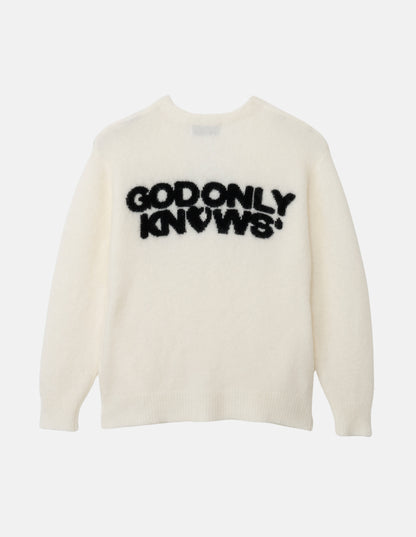 BACK LOGO MOHAIR CARDIGAN