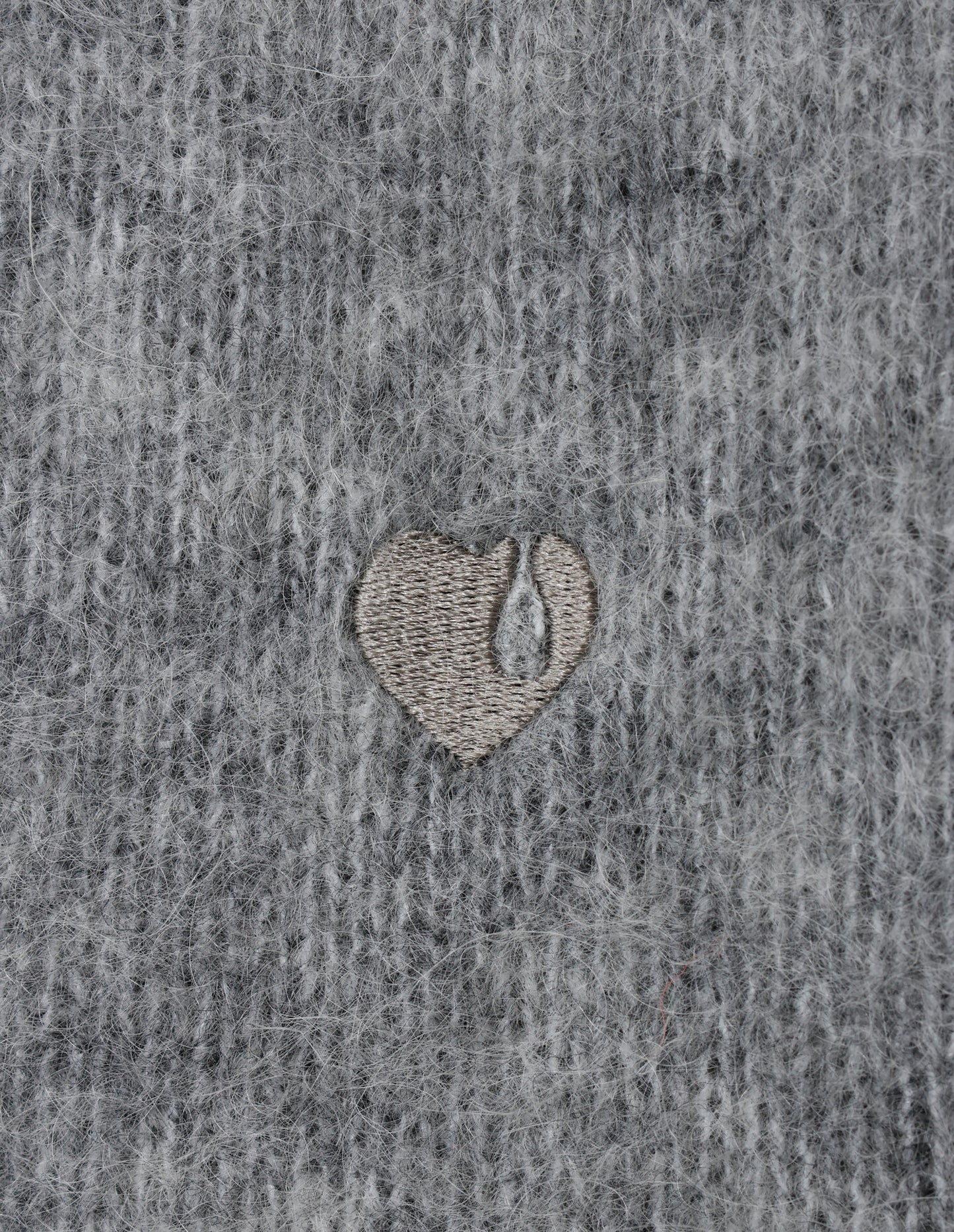 BACK LOGO MOHAIR CARDIGAN