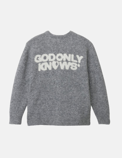 BACK LOGO MOHAIR CARDIGAN