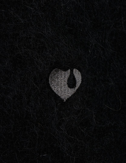 BACK LOGO MOHAIR CARDIGAN