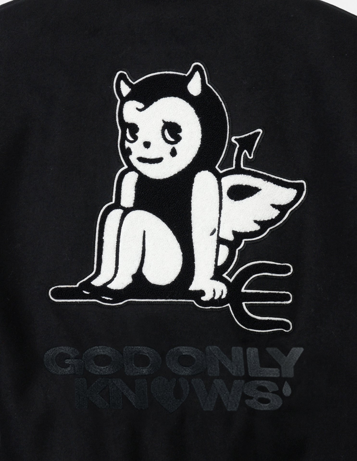 DEVIL VARSITY JACKET – GOD ONLY KNOWS