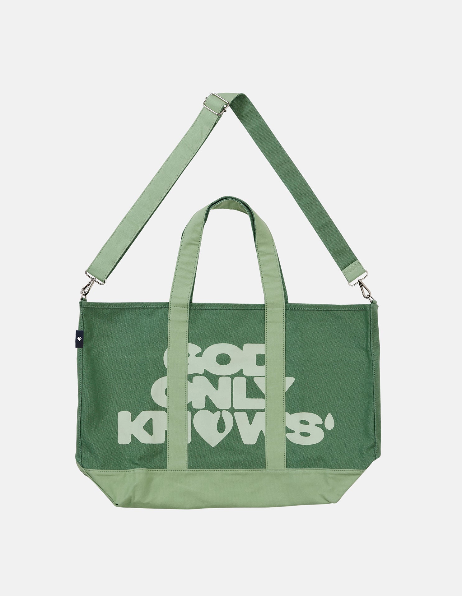 OVERSIZED SHOULDER TOTE BAG – GOD ONLY KNOWS