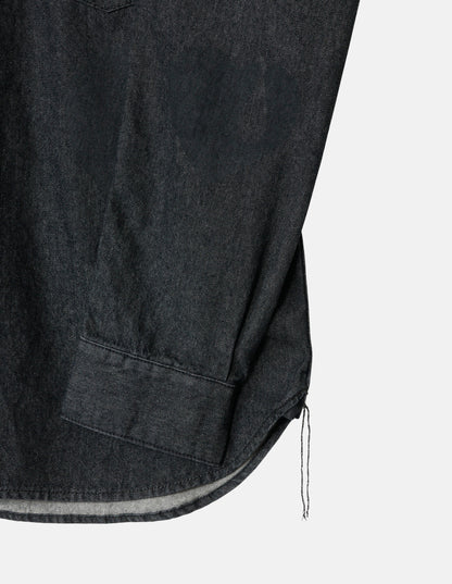 TEAR HEART PRINT DENIM SHIRT