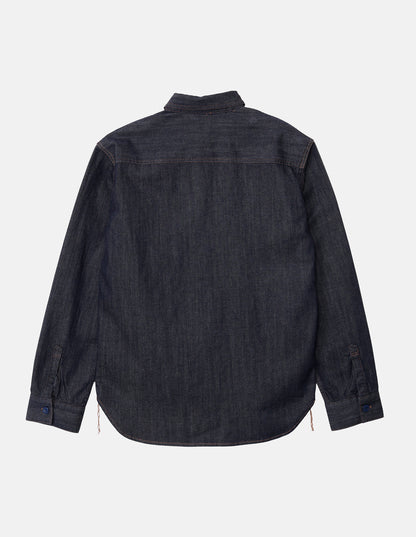 TEAR HEART PRINT DENIM SHIRT