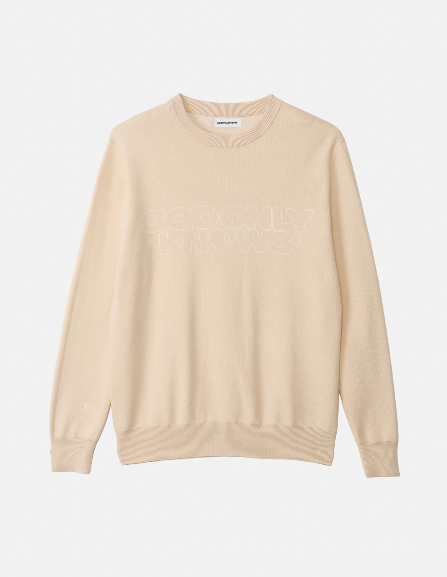 LOGO CREW NECK KNIT ブラック Sサイズ LINE LOGO CREW NECK KNIT – GOD ONLY KNOWS