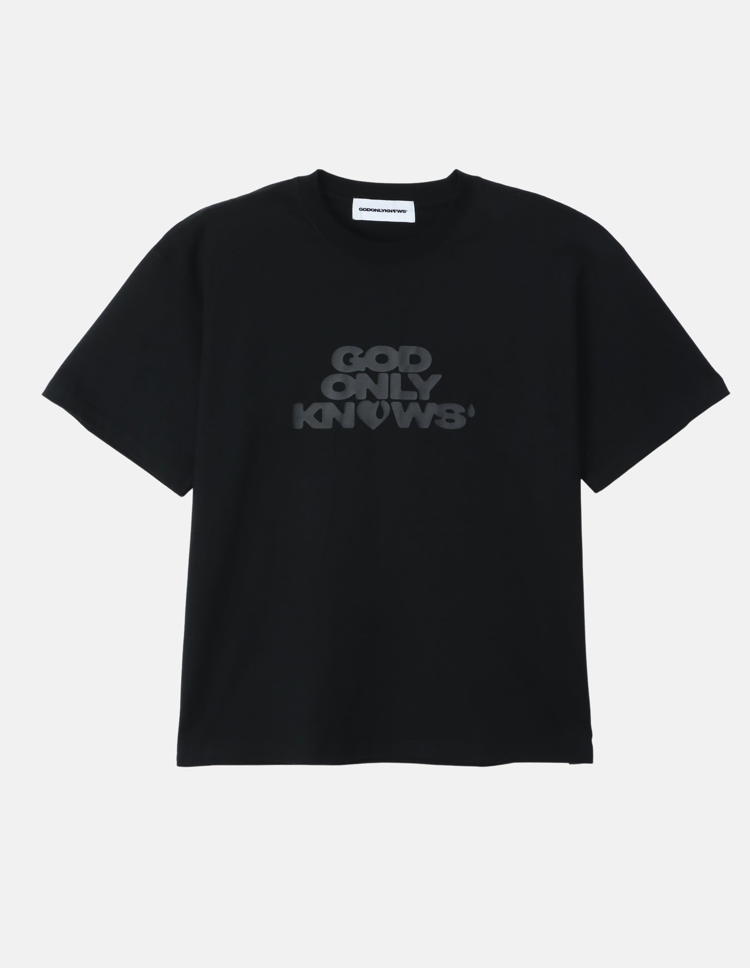 GOD ONLY KNOWS Tシャツ 黒 SIGNATURE LOGO TEE – GOD ONLY KNOWS