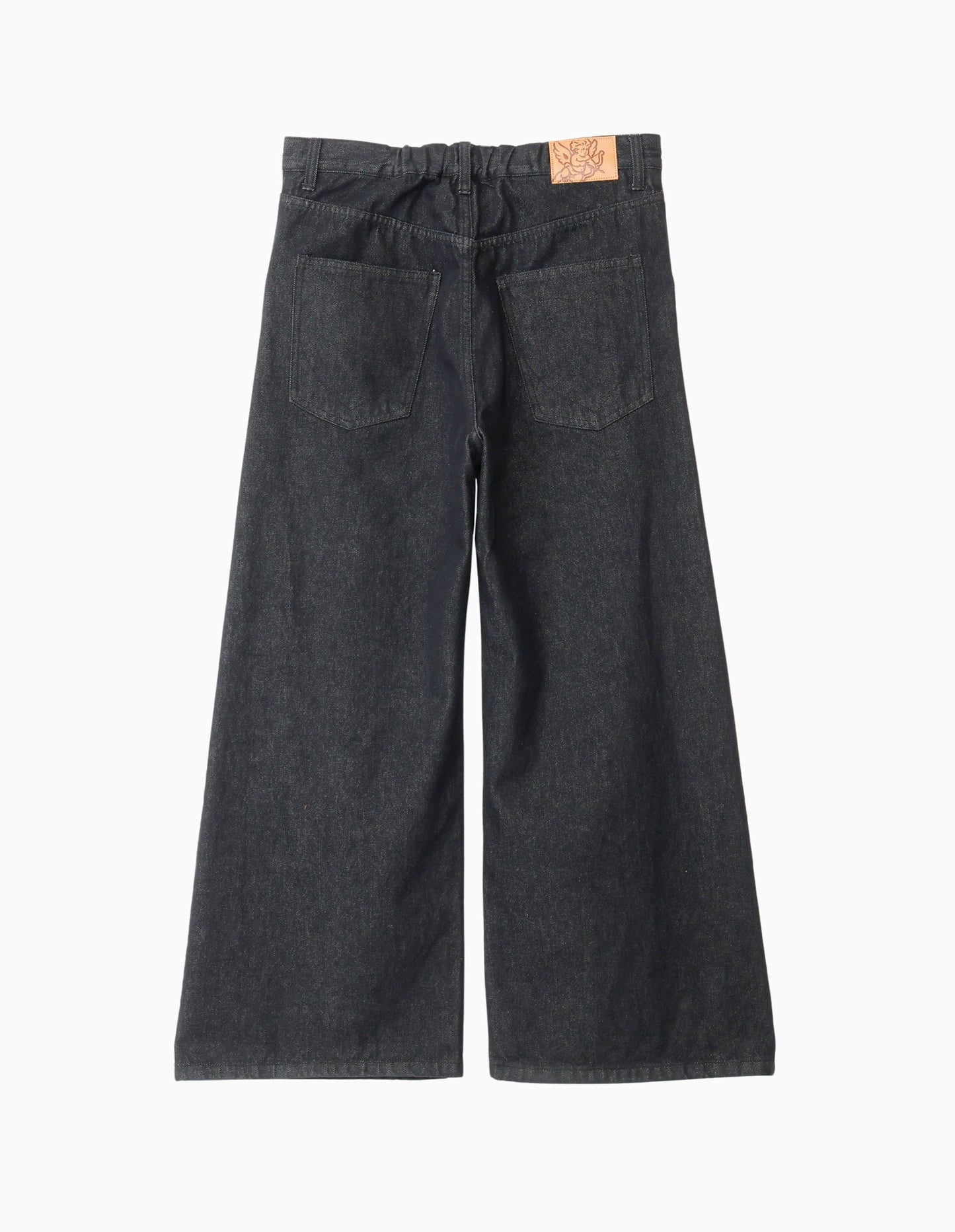 TEAR HEART PRINT DENIM PANTS