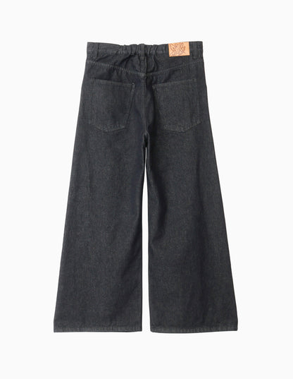 TEAR HEART PRINT DENIM PANTS