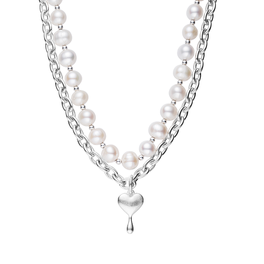 PEARL HEART NECKLACE