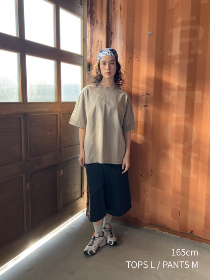 PIGMENT CROPPED WIDE  SWEAT SHORTS