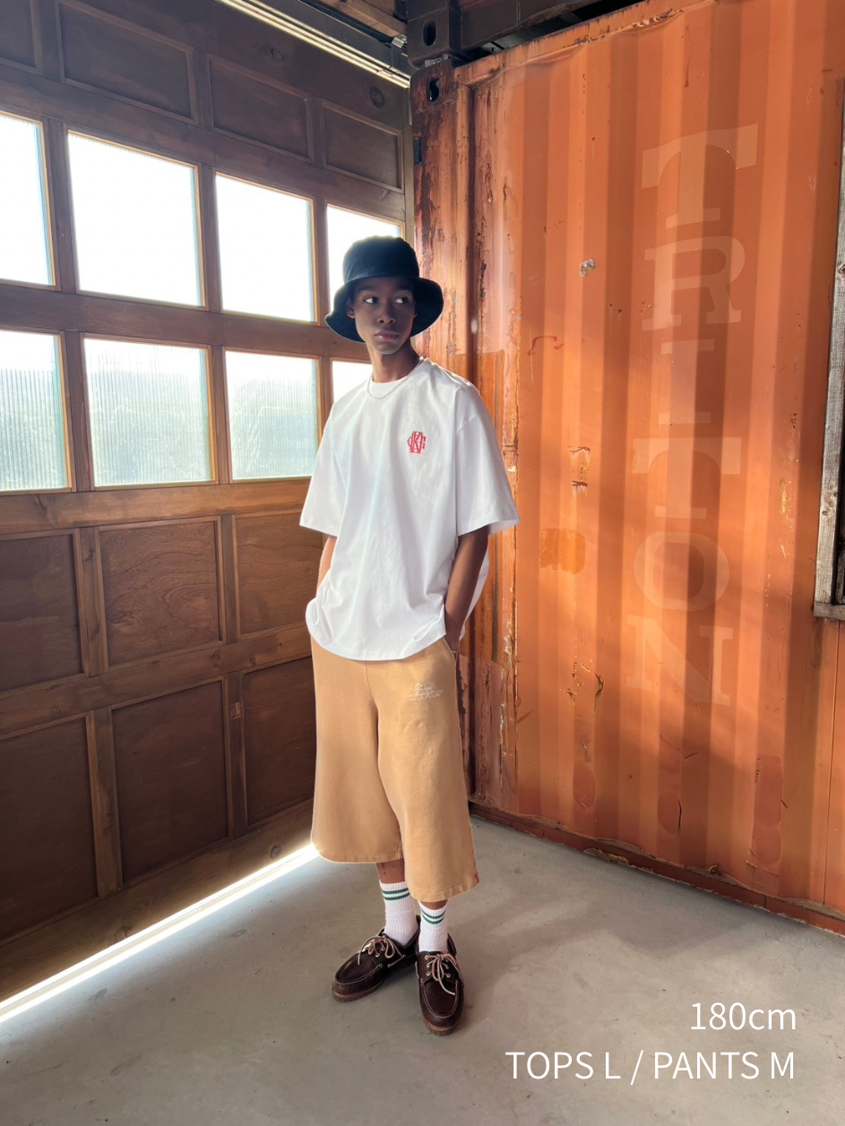 PIGMENT CROPPED WIDE  SWEAT SHORTS