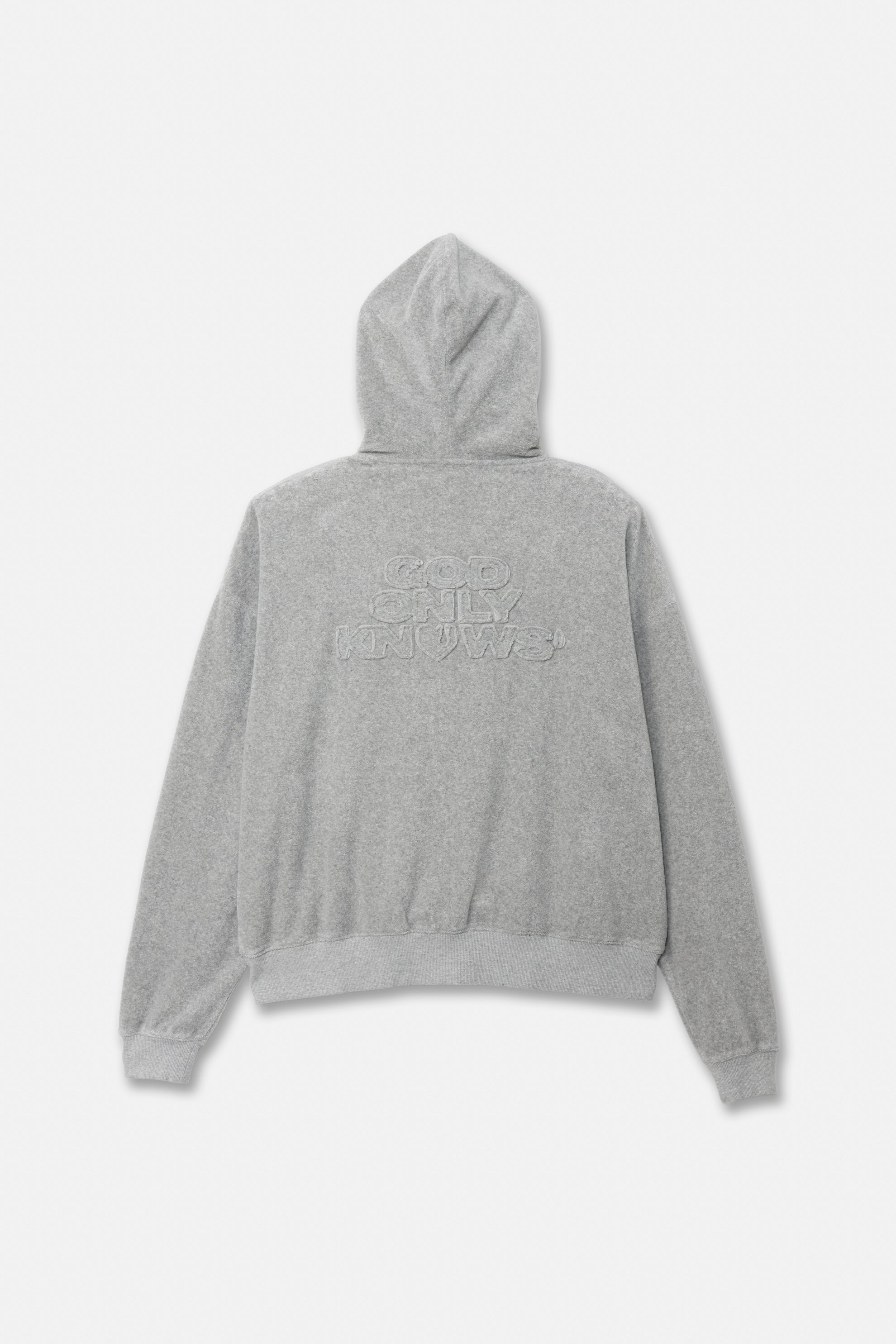 PILE ZIP-UP HOODIE – GOD ONLY KNOWS